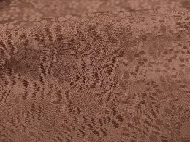 平和屋着物○本草木染作家 瑞寶 色無地 舞花地紋 鴇浅葱色