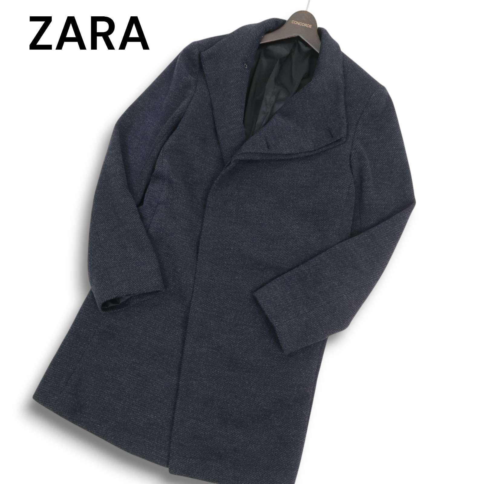 ZARA ザラ マン 現行タグ☆ 秋冬 スタンドカラー コート Sz.S