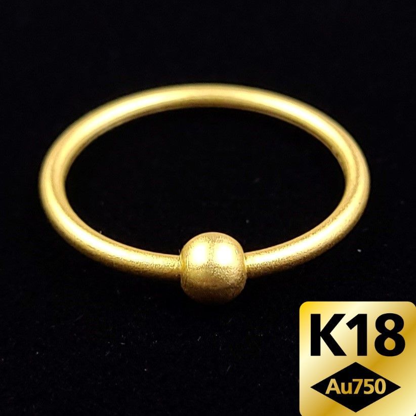 K18 YG 18金 イエローゴールド つや消し リング 指輪 - メルカリ