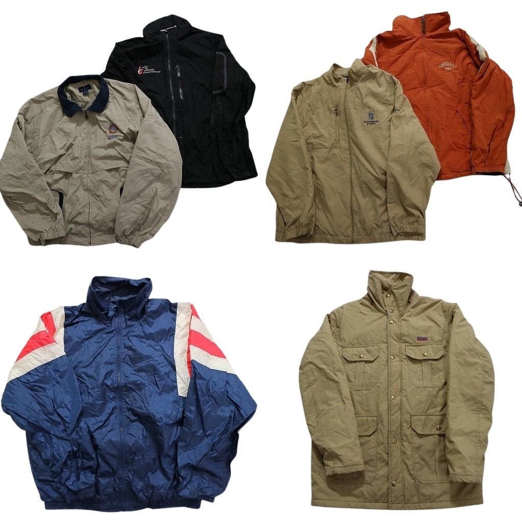 古着卸 まとめ売り フルジップジャケット 6枚セット (メンズ XL )スイングトップ ナイロンジャケット マウンテンパーカー 中古 古着 MY3152