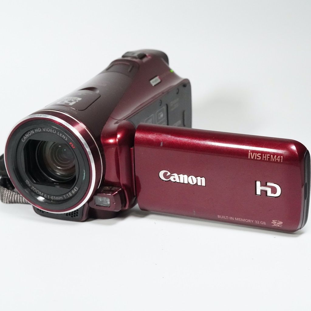Canon キャノン iVIS HF M41 レッド ビデオカメラ 動作OK 1週間保証 