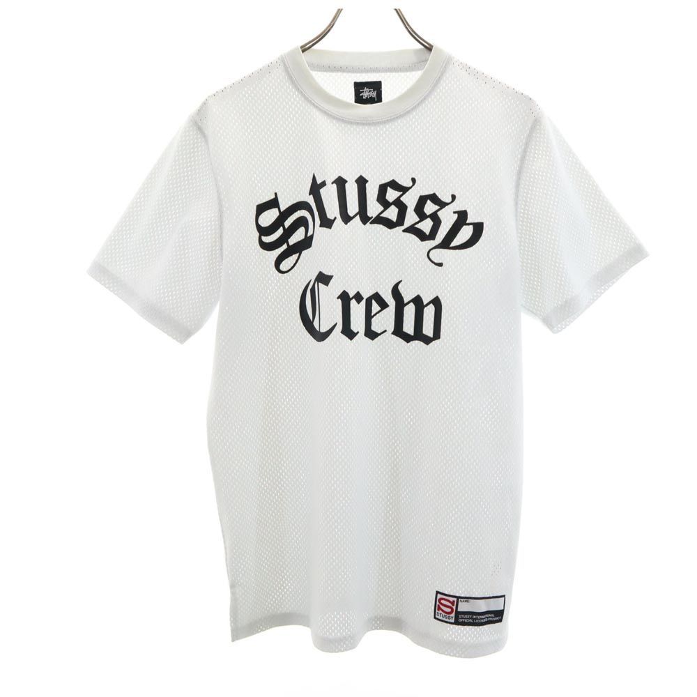 ステューシー 半袖 Tシャツ S ホワイト系 STUSSY メッシュ メンズ 古着