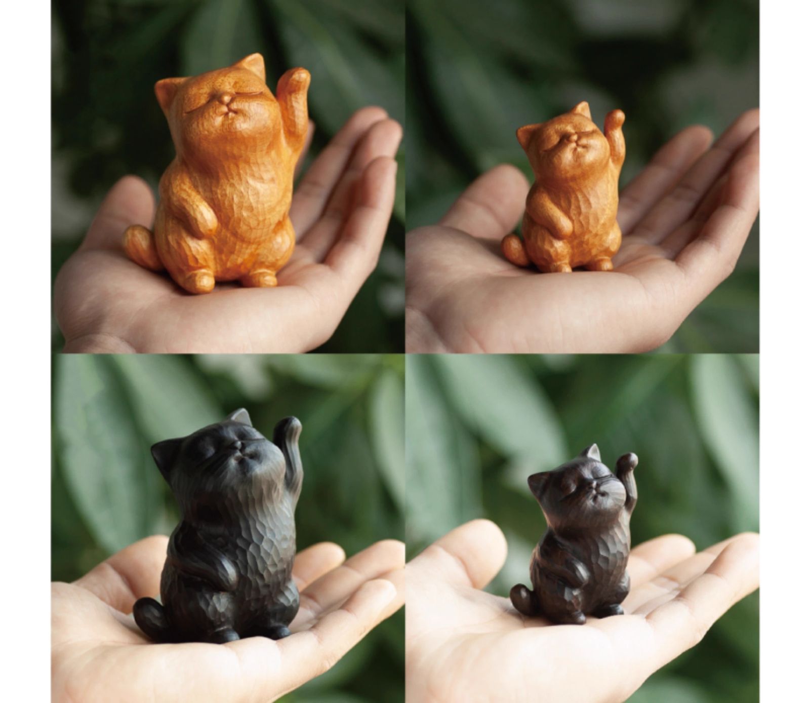 希少 1点物☆ハンドメイド 縁起の良い 木彫り☆置物 インテリアとして