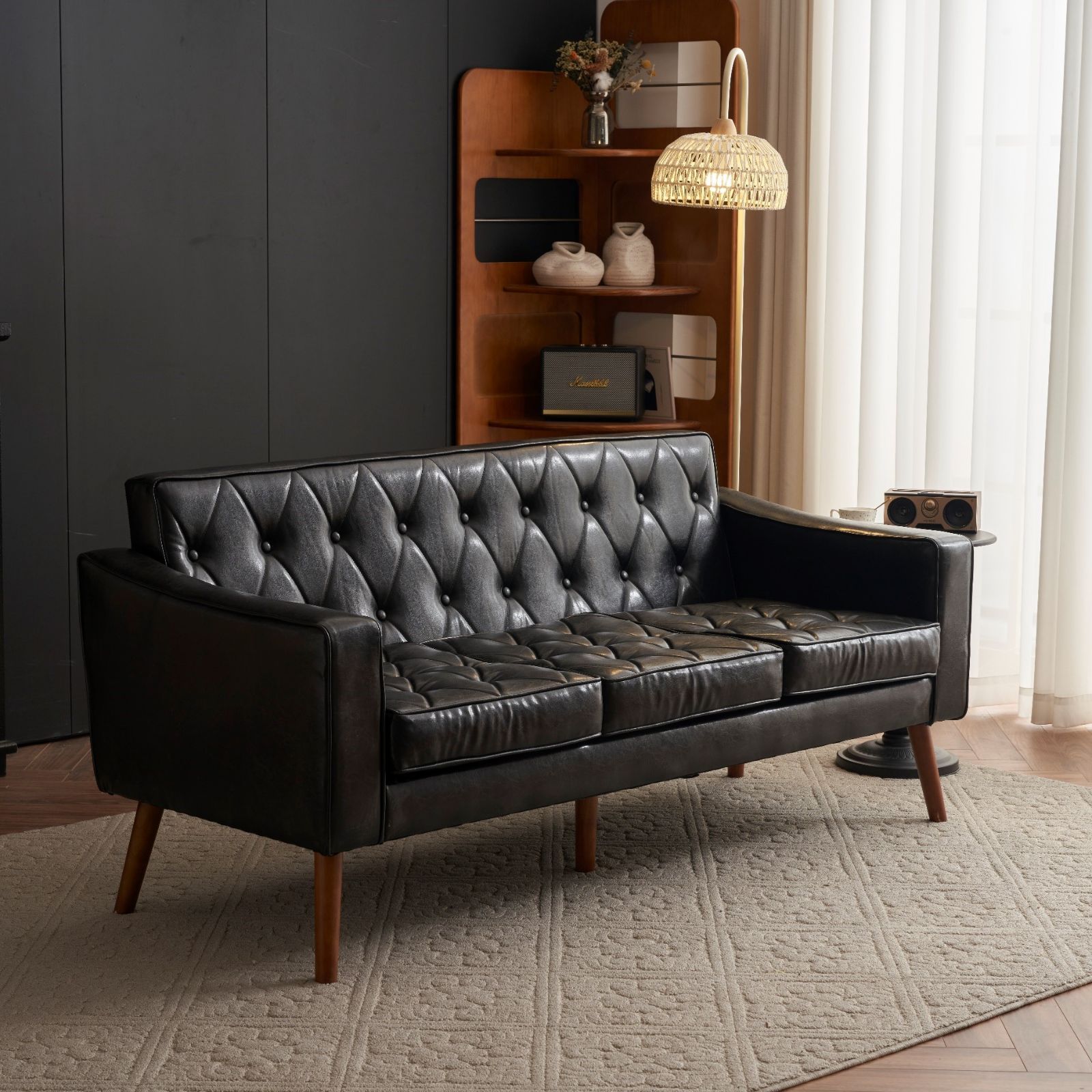 FLANNEL SOFA SIESTA 焼付け塗装（黒） FLANNEL SOFA（フランネルソファ）SIESTA（シエスタ） カウチソファ