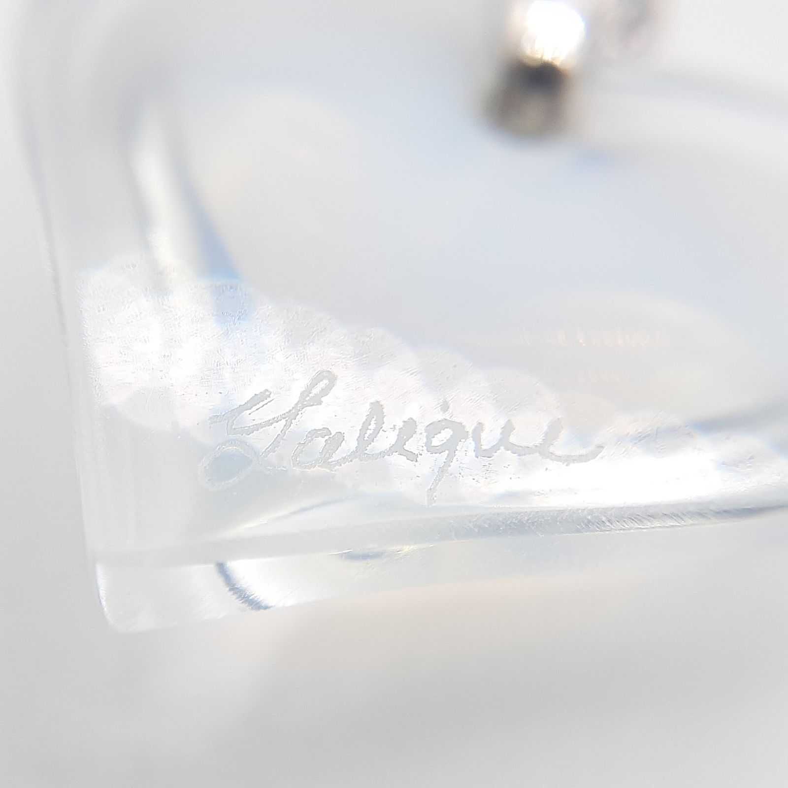 ラリック アムールボークー グリーン ハート トップ ペンダント