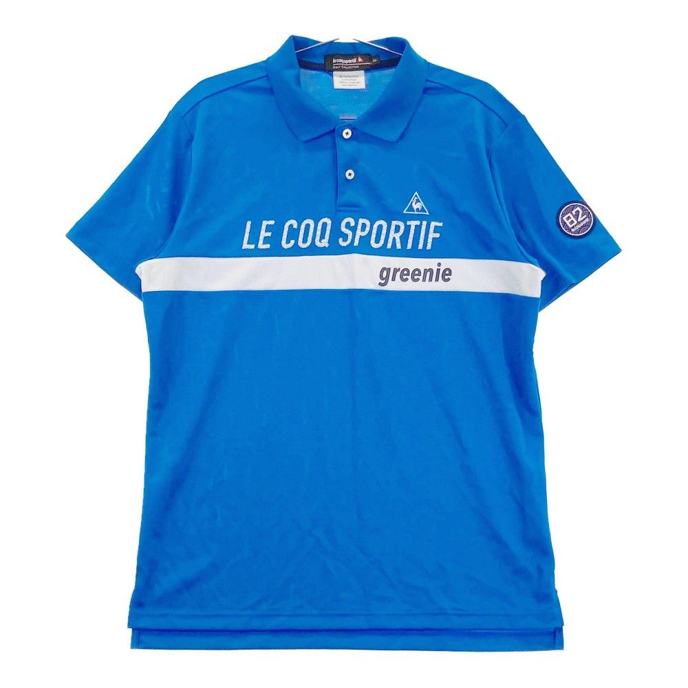 高品質，セール サイズ：LL LE COQ GOLF ルコックゴルフ  半袖 ポロシャツ  ブルー系 [240101417333] ゴルフウェア メンズ ストスト シャツ