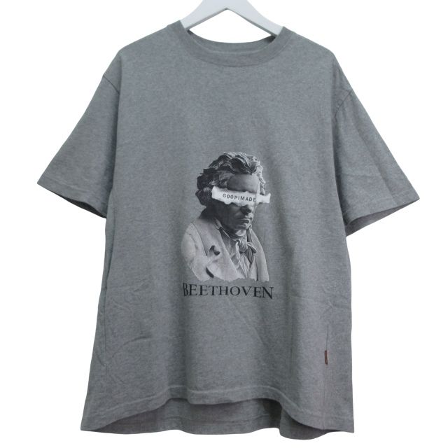 グーピーメイド GOOPIMADE Tシャツ 半袖 プリント グレー S125 0404