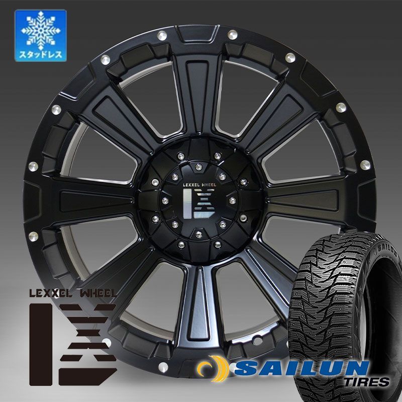 JLラングラー JKラングラー 17インチ スタッドレスタイヤ タイヤホイールセット 4本セット 1台分 DeathRock SAILUN WST3 265/65R17 スタッドレス