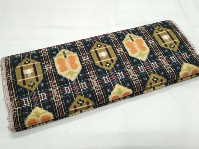 平和屋着物○上質な紬 亀甲重ね吉祥文 正絹 逸品 未使用 CAAW7335yc