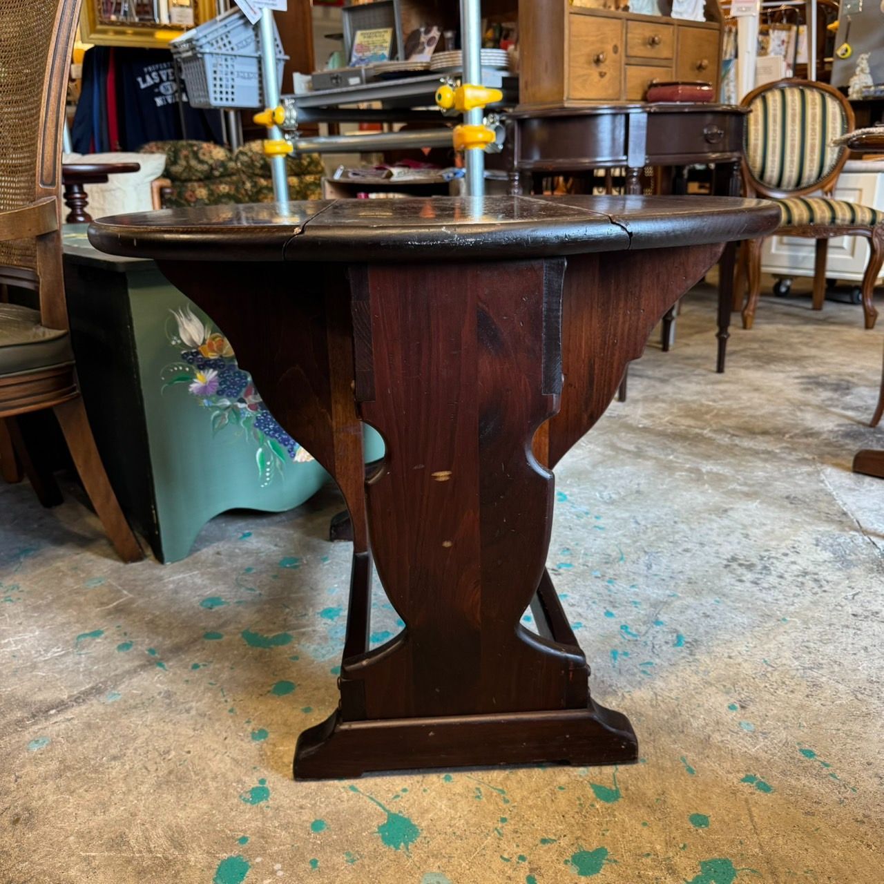 ETHAN ALLEN イーセンアーレン バタフライサイドテーブル 引出付き