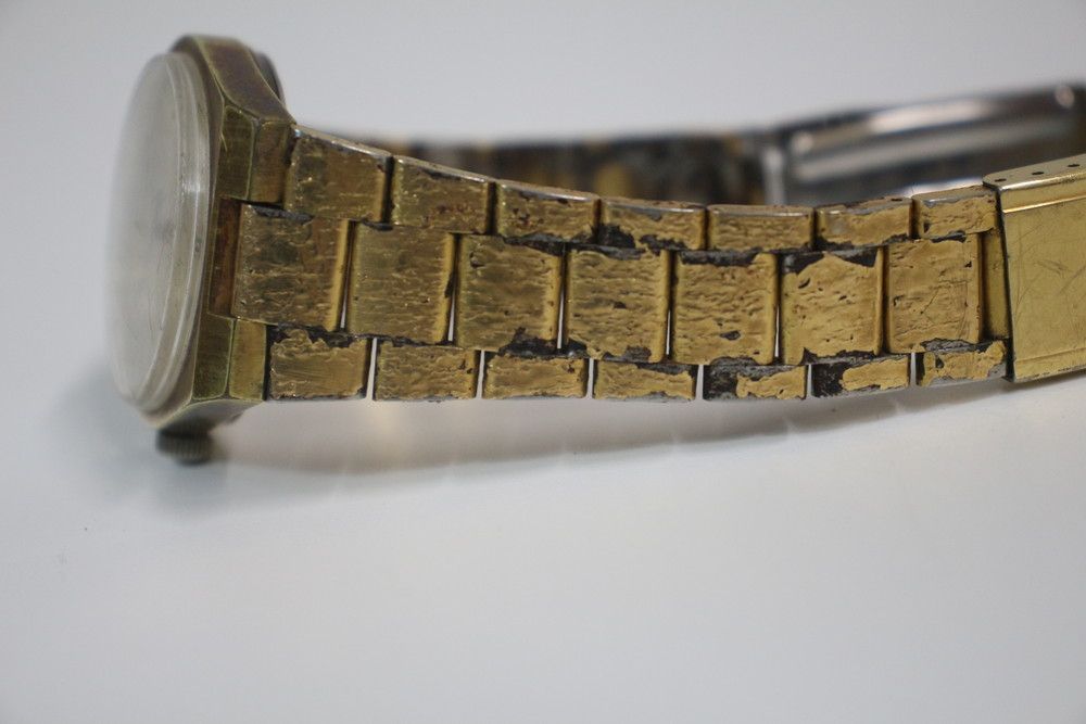 ☆オメガ ジュネーブ☆スイス製 手巻き 2針 腕時計 ゴールド 良可動