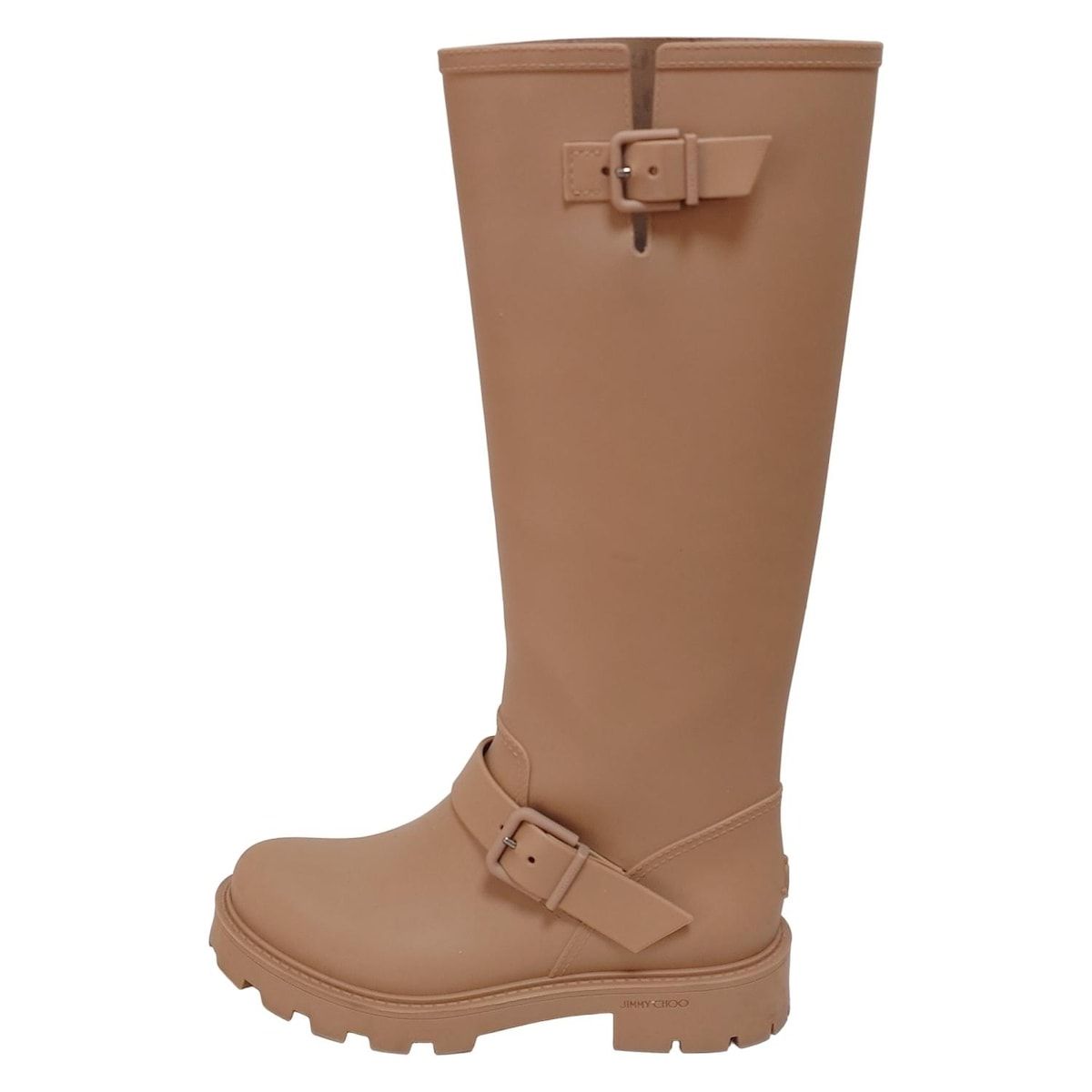 未使用級✨ジミーチュウ　ラバーレインブーツ　CAMEL キャメル系　サイズ37 JIMMY CHOO(ジミーチュウ) レインブーツ 38 レディース - ライト