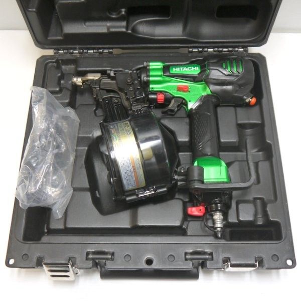 日立工機 65mm 高圧ロール釘打機 NV65HR SL メタリックグリーン パワー切替機構付 コイルネイラ エア釘打機 HITACHI ≡DT6101