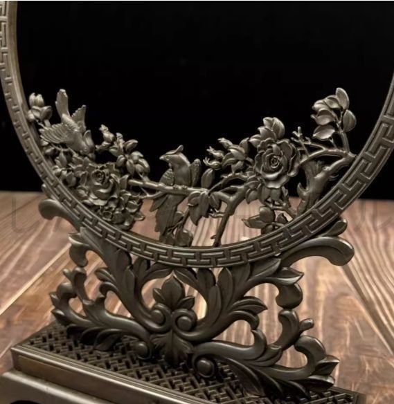 銅 細工 彩藍蓮華龍弔り式香炉 倒流香 装飾品 現代工芸品 美術品 置物