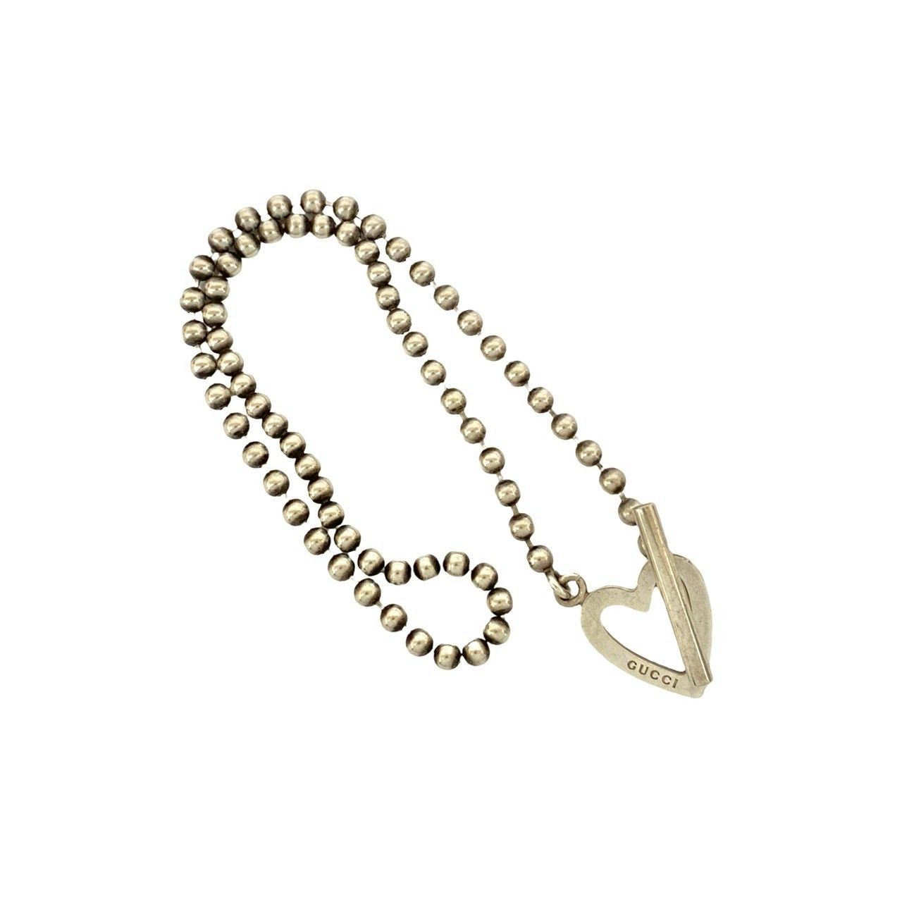 GUCCI ハートモチーフ ボールチェーン ネックレス GUCCI（グッチ） ロゴ ボールチェーン ネックレス ハートモチーフ