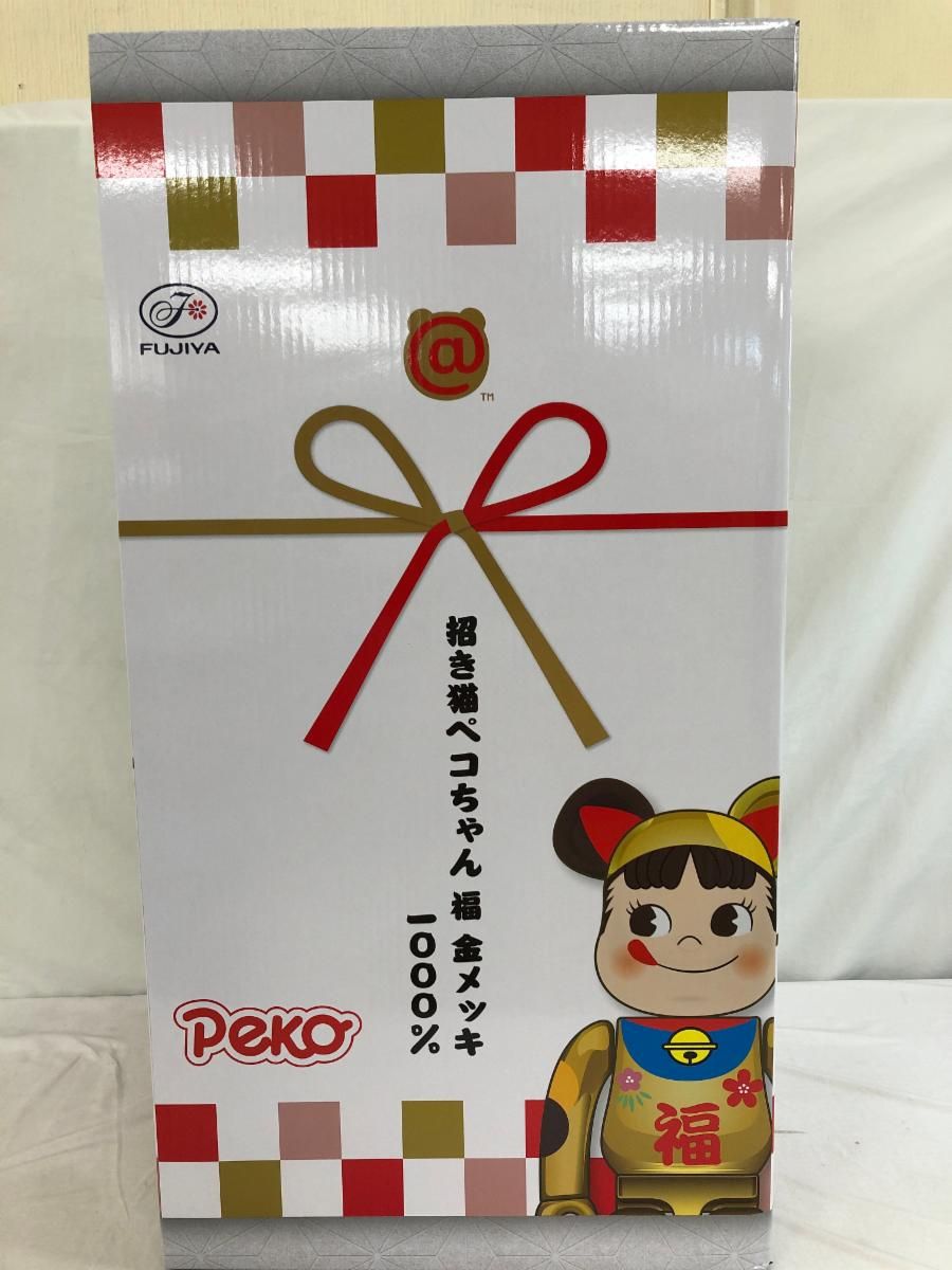 【未開封】BE@RBRICK 招き猫 ペコちゃん 福 金メッキ 1000% BE@RBRICK 招き猫 ペコちゃん 福 金メッキ 100% & 400% BE