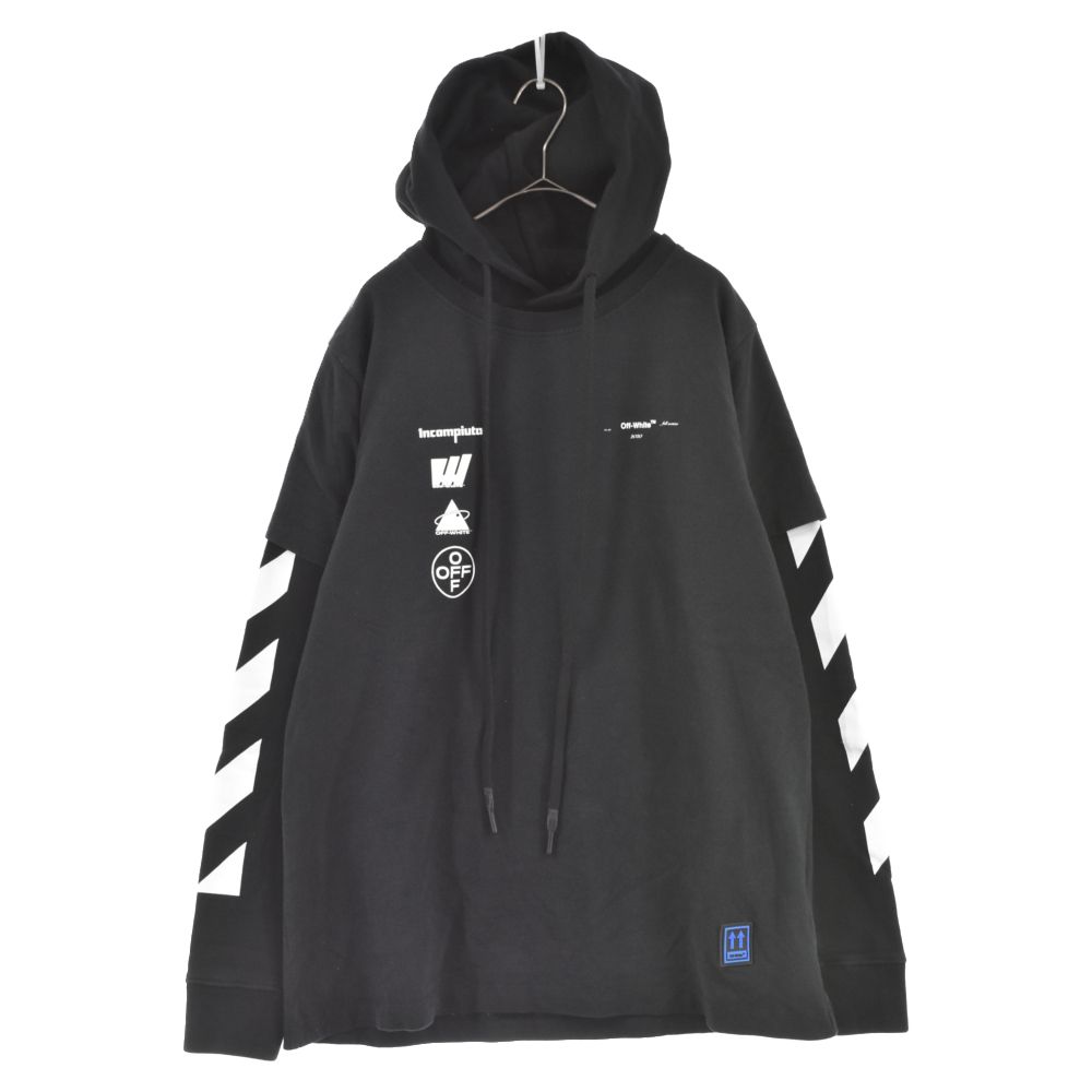 OFF-WHITE (オフホワイト) 19AW Diag Mariana Double Tee Hoodie