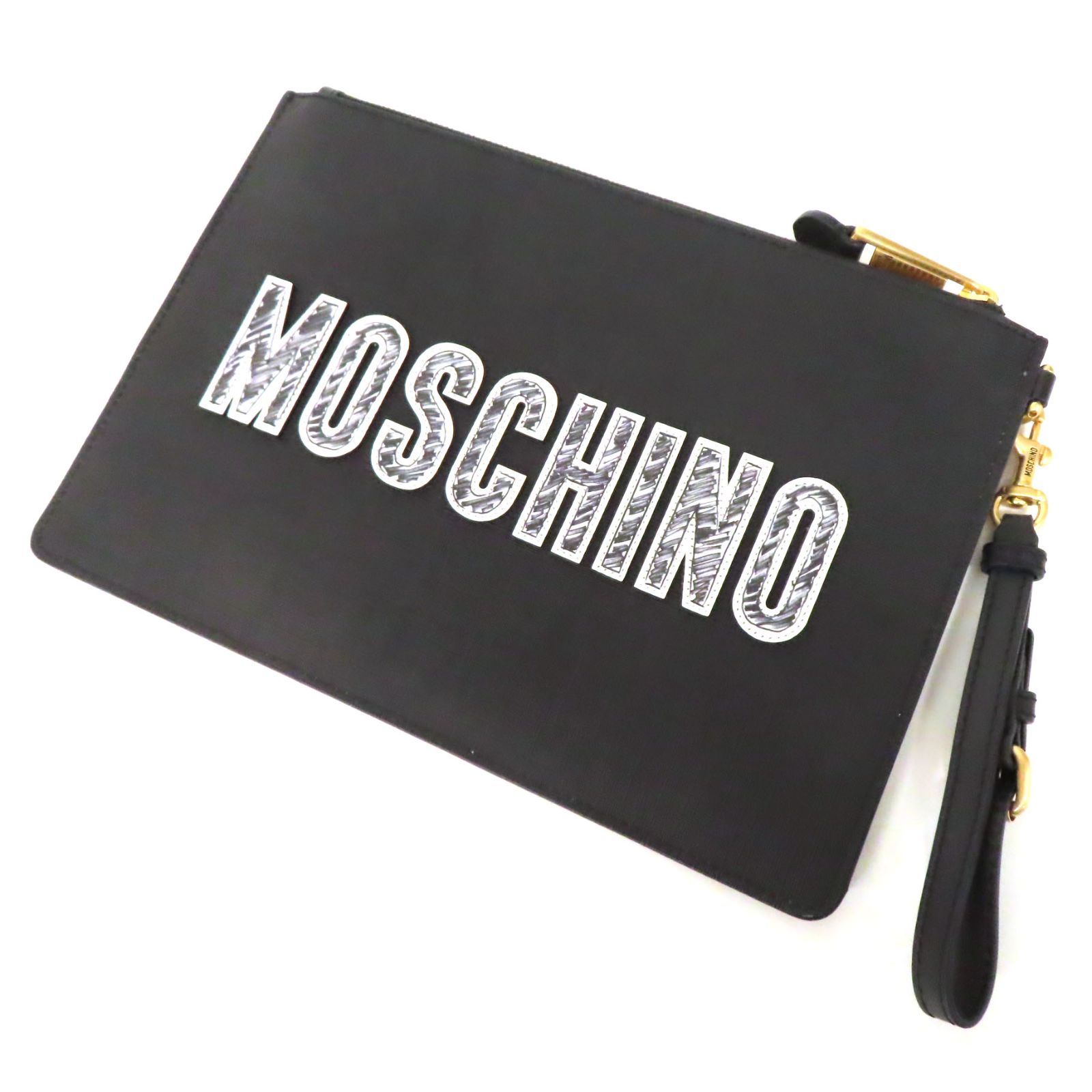 【美品】MOSCHINO モスキーノ ブラック クラッチバッグ ポーチ 楽天市場】モスキーノ クラッチバッグ ロゴプリント カーフ