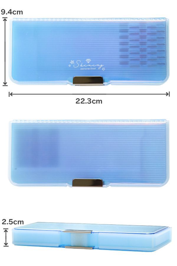 筆箱 両面 箱型 ペンケース ピッタントン オーロラクリア (CH210