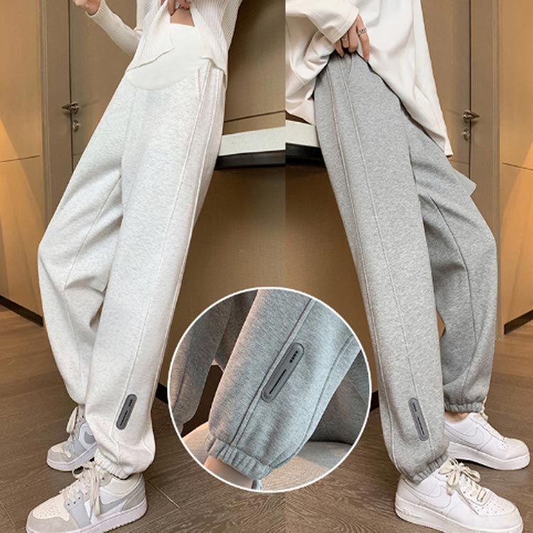 マタニティパンツ ジョガーパンツ 裏起毛 スウェットパンツ あったか マタニティウェア 産前 産後兼用 アジャスター 秋冬 妊婦 妊婦 初期 中期 後期 臨月 ゆったり 暖かい ボトムス 伸縮 厚手 sam588