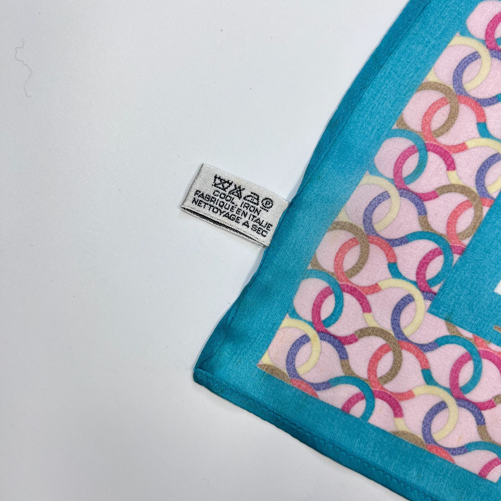 中古】CHANEL シャネル ココマーク スカーフ シルク マルチカラー  