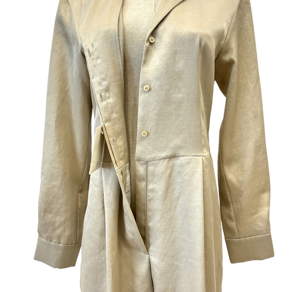 未使用 Maison IENA メゾンイエナ サテンオールインワン 38 ベージュ  