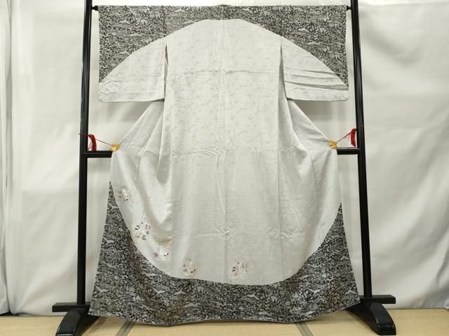 平和屋着物□訪問着 刺繍 草花文 金銀彩 正絹 逸品 AAAQ9429gw 平和屋着物□訪問着 刺繍 草花文 金銀彩 正絹 逸品 AAAQ9429gw