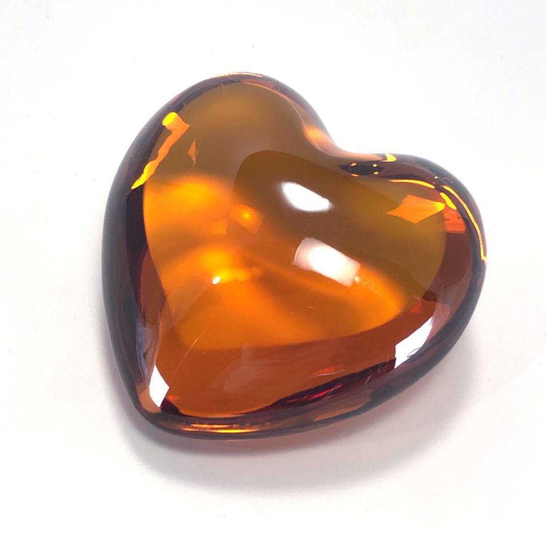 Baccarat バカラ ハート オレンジ ペーパーウェイト クリスタルグラス オレンジ BC376