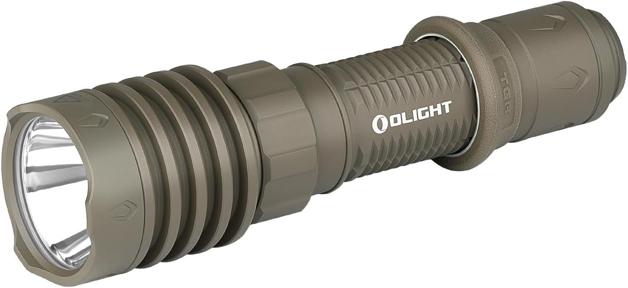 OLIGHT(オーライト) WARRIOR X 4 懐中電灯 ledライト フラッシュライト タクティカルライト デュアル充電 2600ルーメン 高輝度 IPX8防水 小型 アウトドア 防災 警備 屋外 パトロール (デザート)