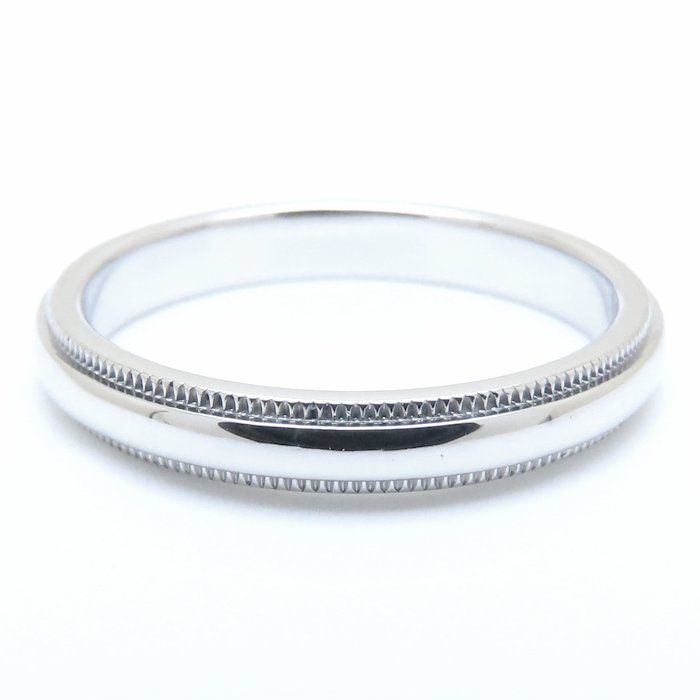 TIFFANY&Co. ティファニー ミルグレイン リング 指輪 3mm 15号 Pt950  