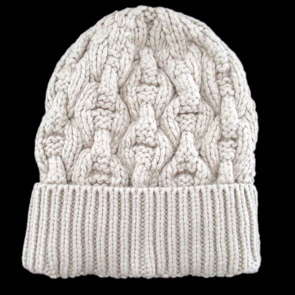 DAISY LIN for FOXEY デイジーリン フォーフォクシー DAISY Kogao Cap ニットキャップ ニット帽子 34594 ベージュ レディース 古着