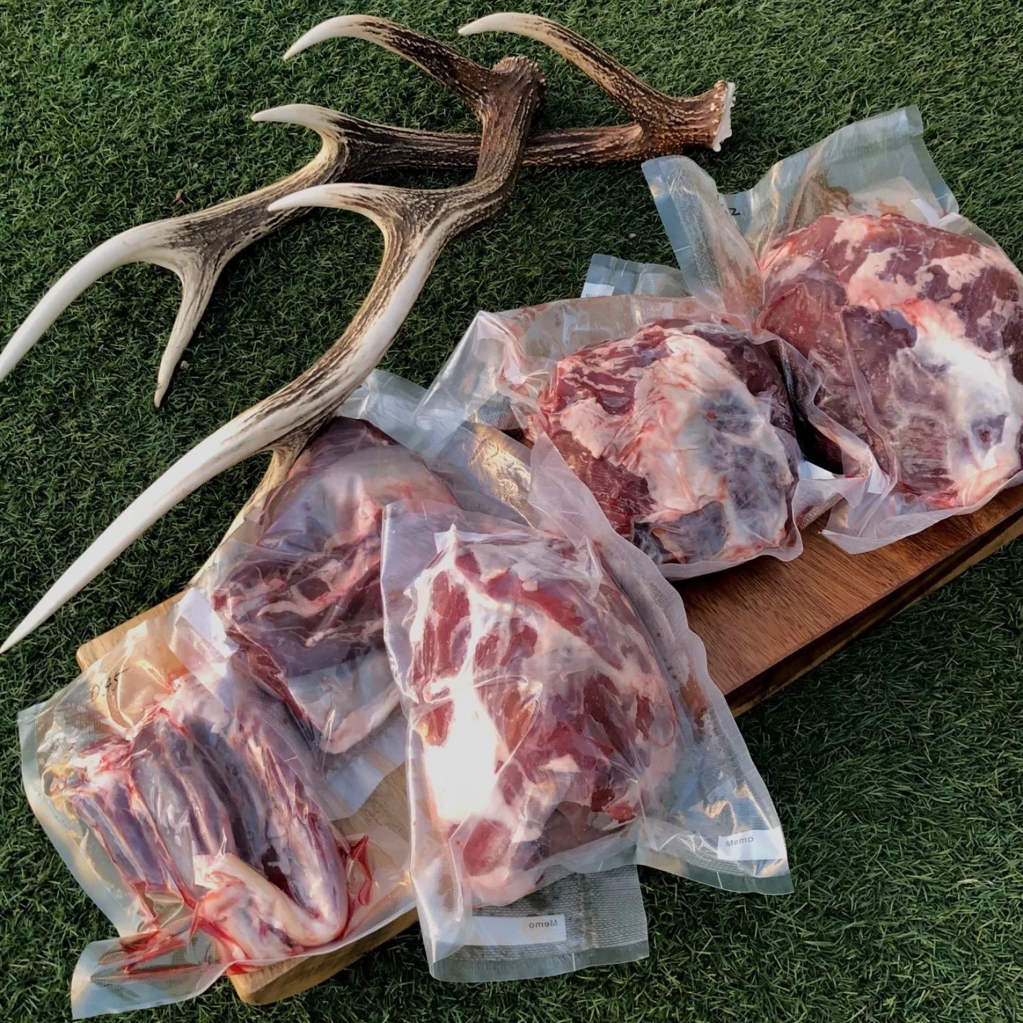 真空パック済 鹿脚肉2kg 背ロース2kg 蝦夷鹿 鹿肉 ジャーキー ドッグフード ペットフード