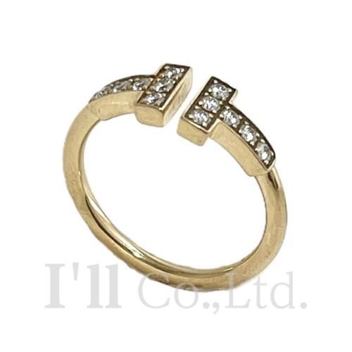 Tiffany&Co. ティファニー Tワイヤー リング 72149513 750YG 12P  