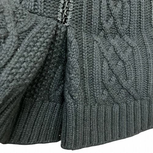 サカイ sacai ケーブル ニット スカート 黒 ブラック 1 S位 15