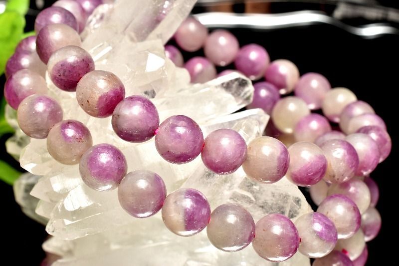 南アフリカ産◇レア共生 ルビーシリカ 12mm ブレスレット 1個売り