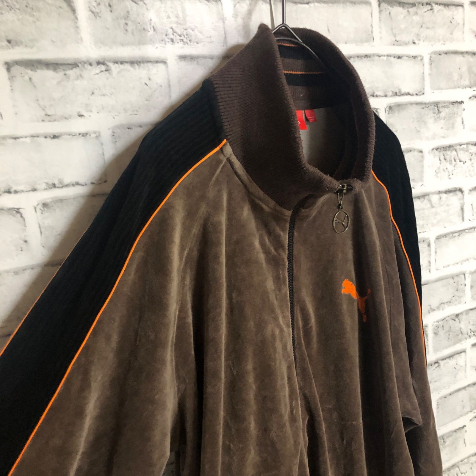 レア配色 PUMA トラックジャケット ジャージ ブラウン イエロー