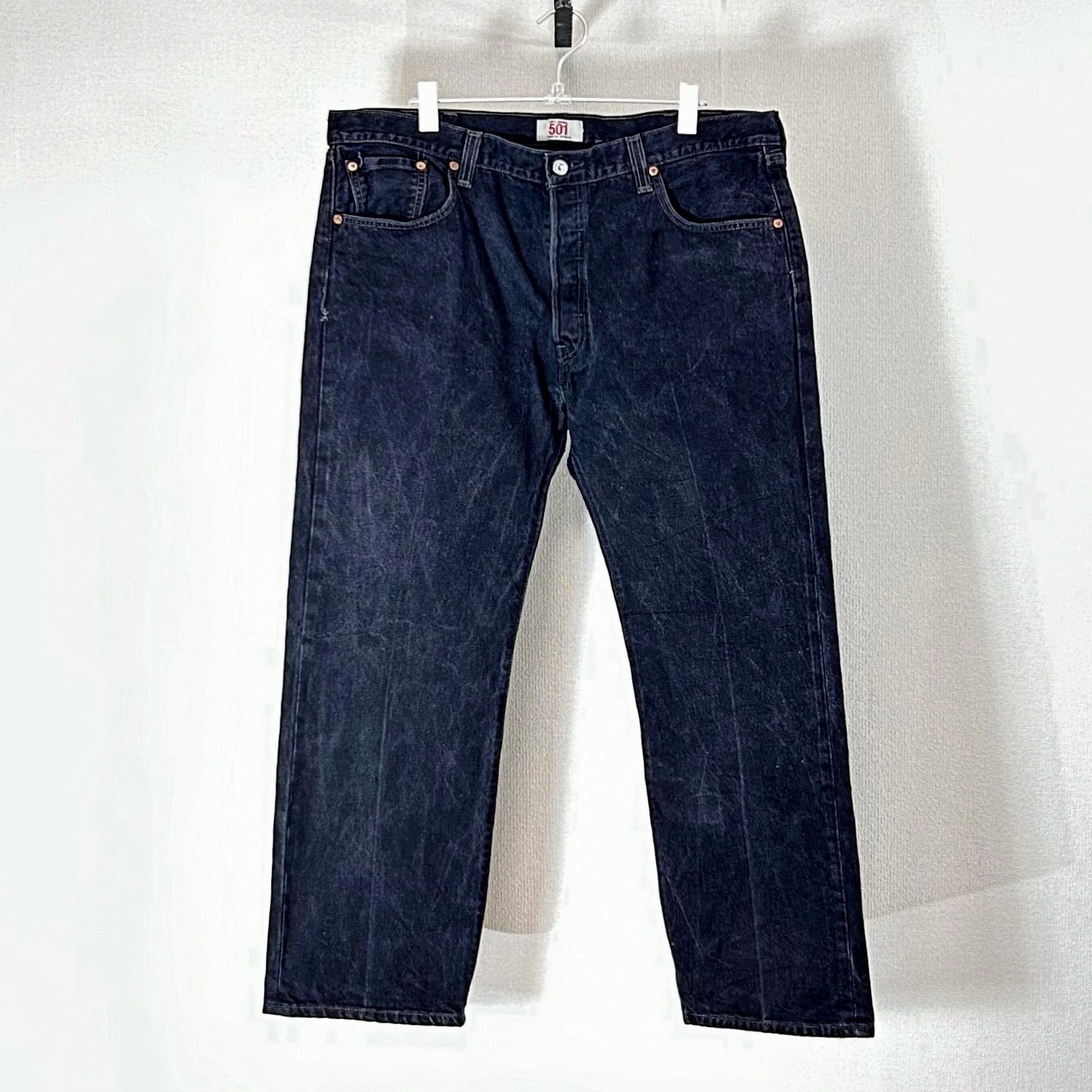 Levi's501 ブラック ワイドデニム 00s LEVI'S 504 先染めブラック
