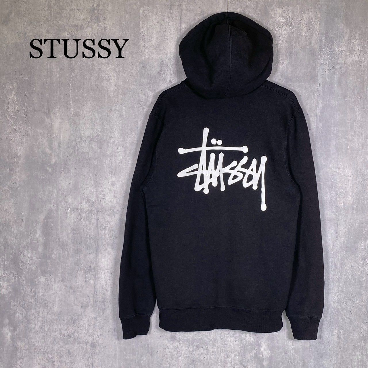 STUSSY』ステューシー (M) バックロゴ プリント ジップパーカー - メルカリ