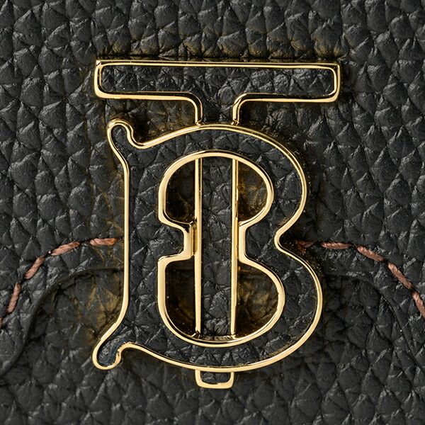 美品 バーバリー フォールディングウォレット TBロゴ 二つ折り財布 レザー 黒 美品 バーバリー フォールディングウォレット TBロゴ 二つ折り