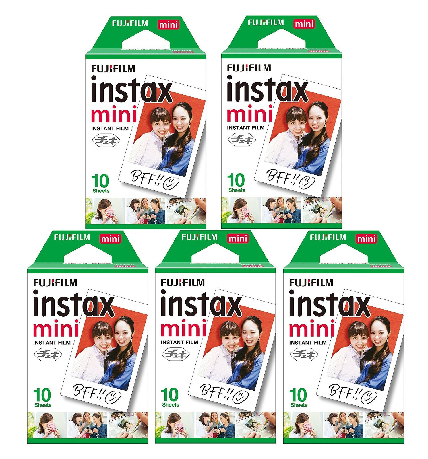チェキ用フィルム 10枚入x5セット インスタントカメラ INSTAX 5セット販売 FUJIFILM MINI JP 富士フイルム 1