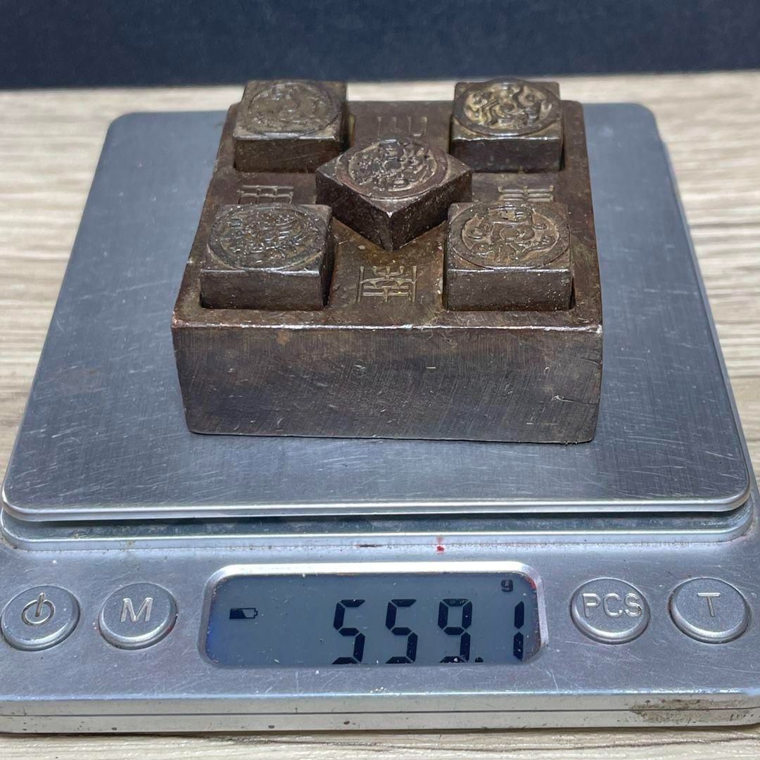 銅 細工 印章 五大神獣印章 書道具 文房具 装飾品 現代工芸品 置物 銅制 印章 五大神獣瑞獣印章 道家ルーン印鑑 書道具 文房具 装飾