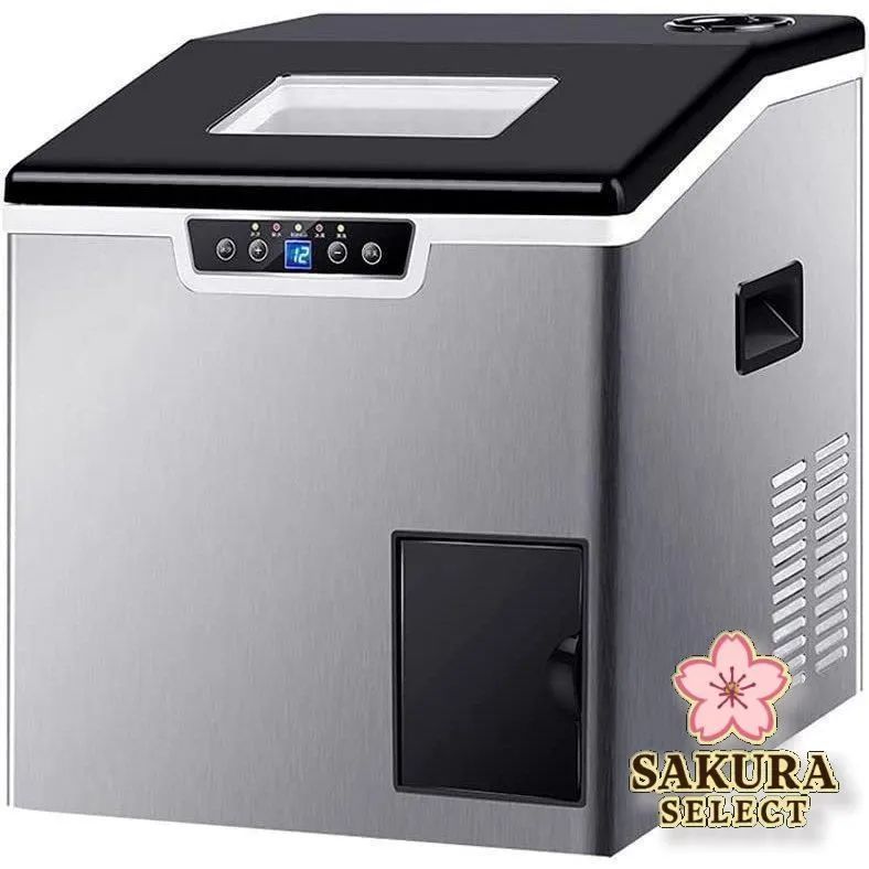 製氷機 家庭用 業務用 卓上型 高速製氷 1日最大40kg 自動製氷機 一度32個製氷 タンク容量1.8L 氷貯蔵3KG ステンレス鋼