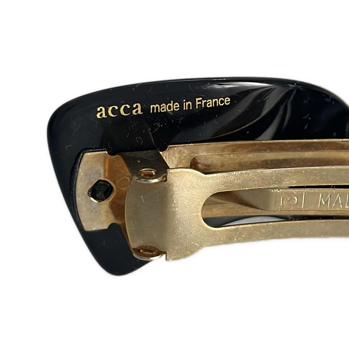 acca(アッカ) バレッタ美品 - 黒×ゴールド×クリア リボン - メルカリ