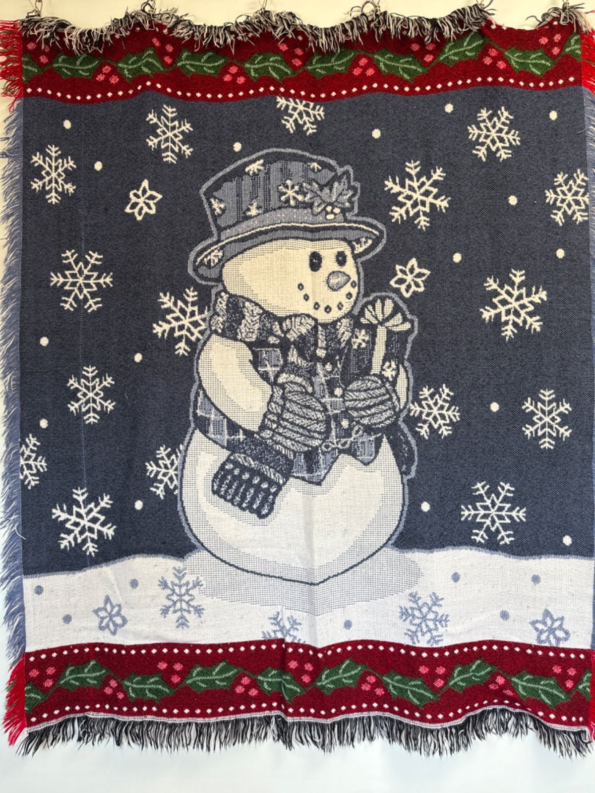 雪だるま マルチカバー ソファーカバー ヴィンテージラグ 177x134 家