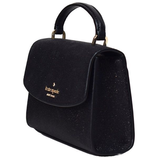 kate spade ブラック グリッター ハンドバッグ ケイトスペード バッグ katespade グリッターファブリック ラメ