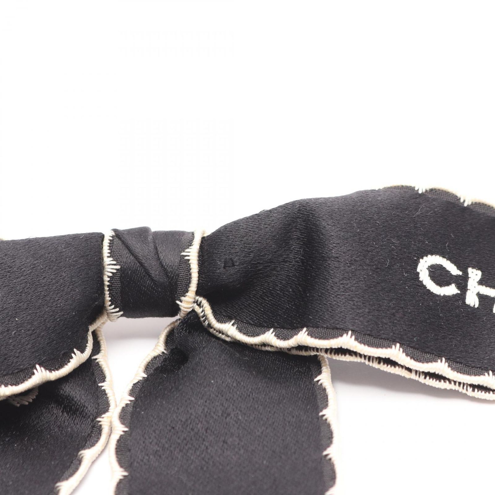 シャネル CHANEL ブローチ ロゴ リボン ブラック その他 ヴィンテージ