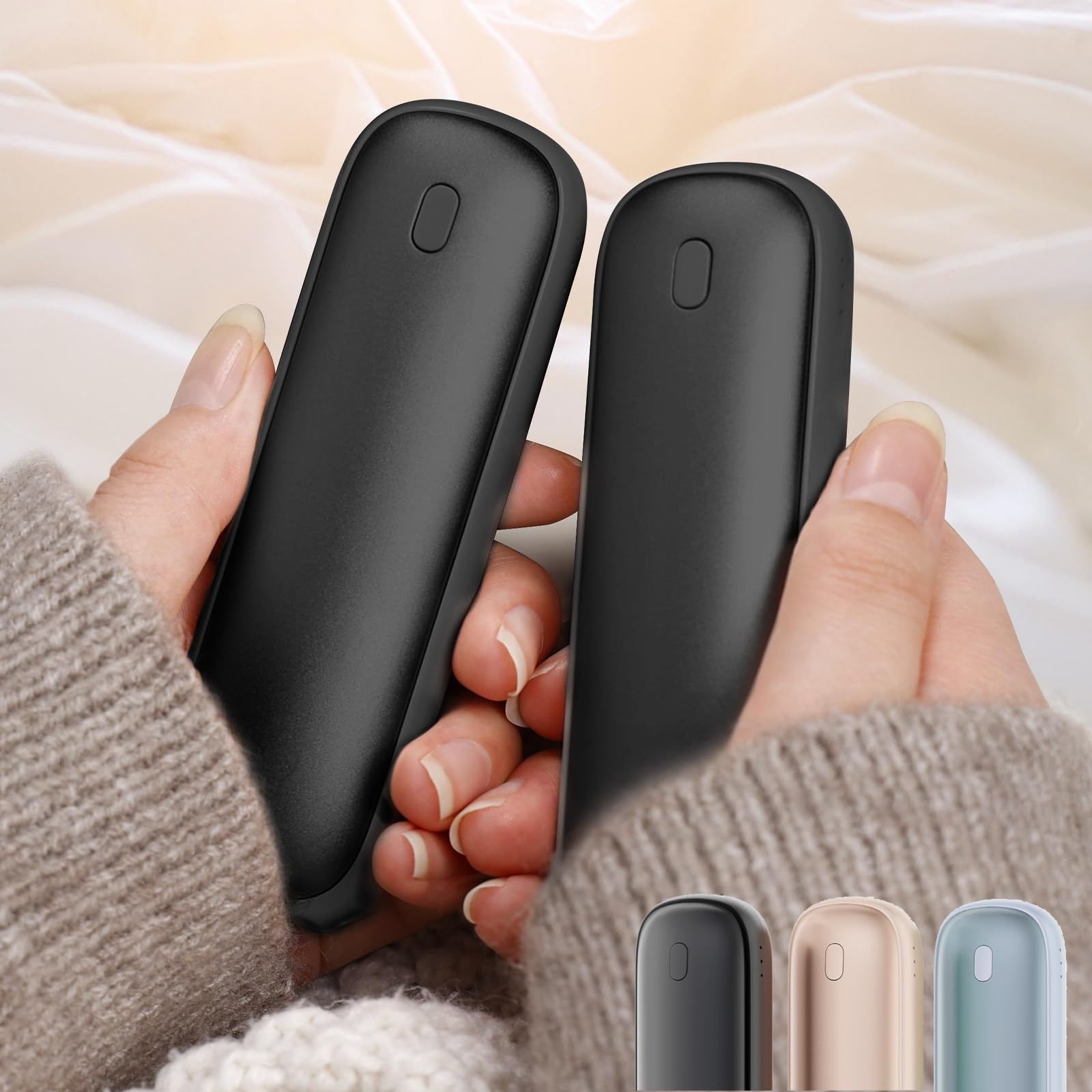 YUSIDO 充電式カイロ 10000mAh大容量 1台2役 モバイルバッテリー 長時間連続使用 3段階温度調節 急速発熱 ハンドウォマー 電気 usb モバイルカイロ 超軽量 コンパクト 持ち運びやすい 冷え対策 エコ おしゃれ ギフト プレゼント