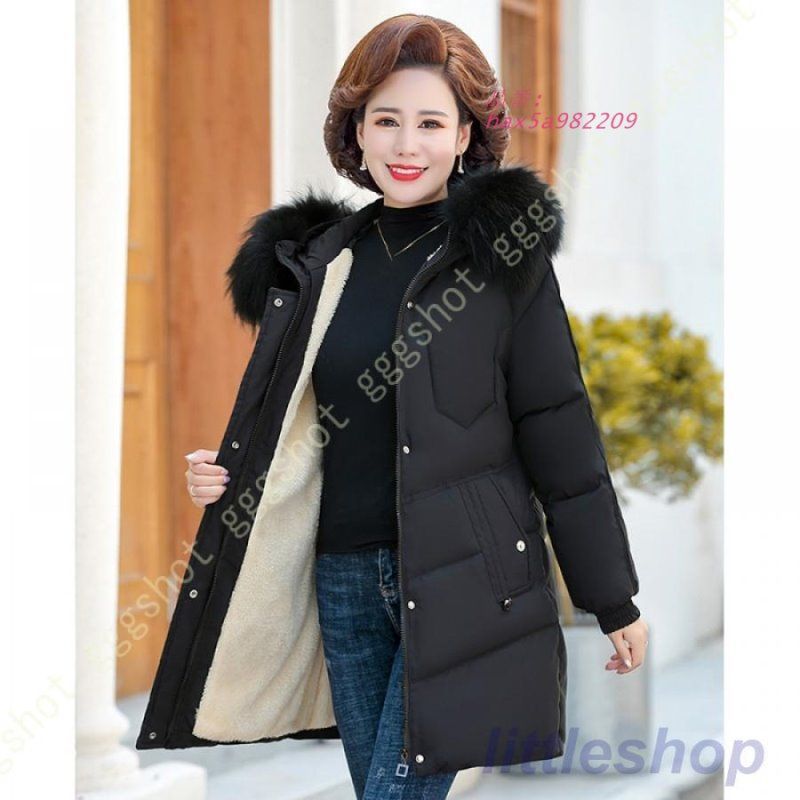 ダウン ロング コート レディース ファー フード付き 暖かい 無地 ウルトラライト 厚手 冬服 ジャケット 防風 軽量 ダウンコート 防寒 防寒着 あったか 着痩せ hax5a982209