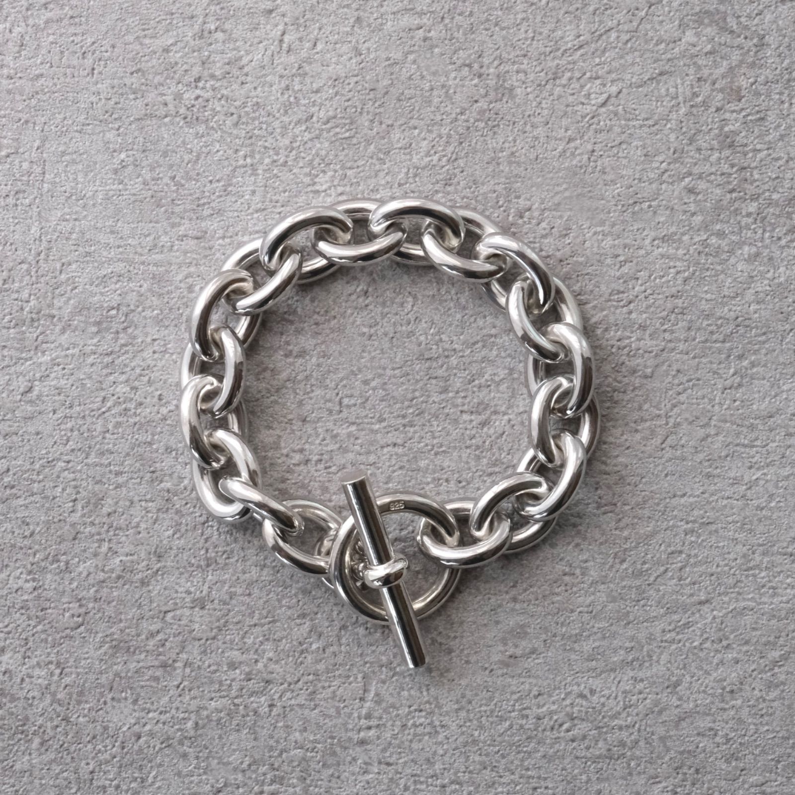 シルバー925製 ラウンドチェーンブレスレット Xlarge