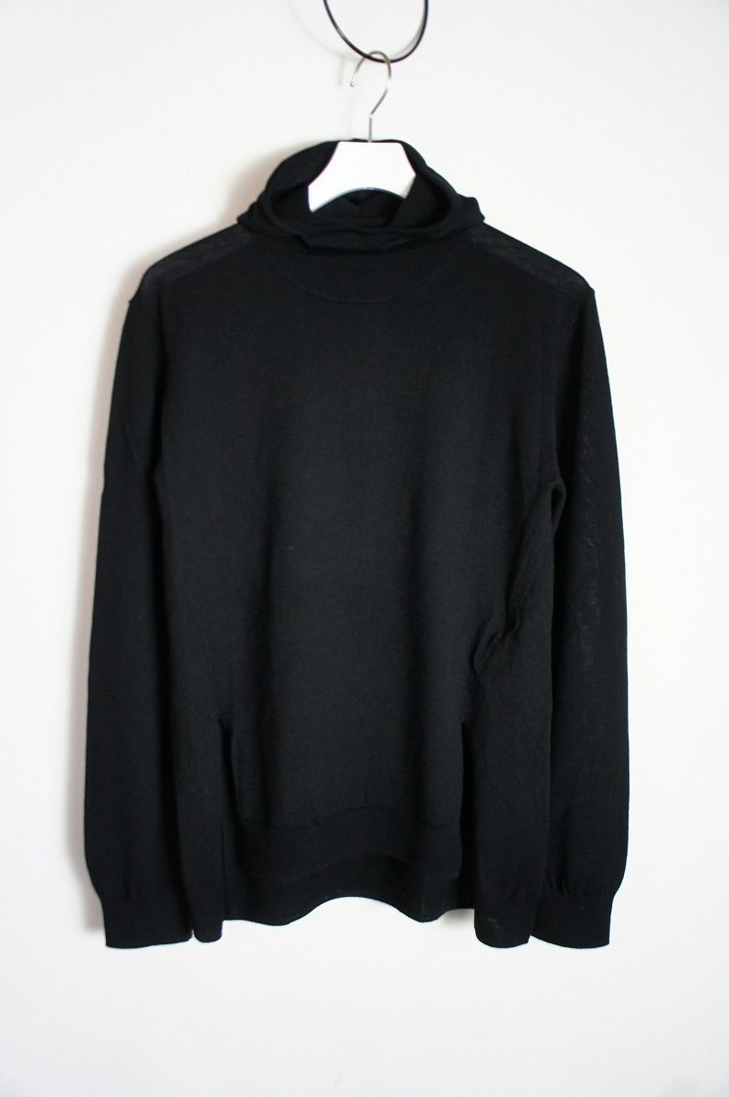 【新品】  Little $uzie / リトルスージー | 2023AW | Extra Fine Merino Wool Hooded Knit ウール フーデッドニット | One | Charcoal little $uzie 【新品】 Little / リトルスージー | 2023AW Extra
